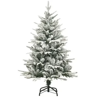 vidaXL Künstlicher Weihnachtsbaum Beschneit Grün 120 cm PVC PE