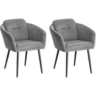 LeGer Home by Lena Gercke Esszimmerstuhl Fleur Strukturstoff hellgrau 2er Set