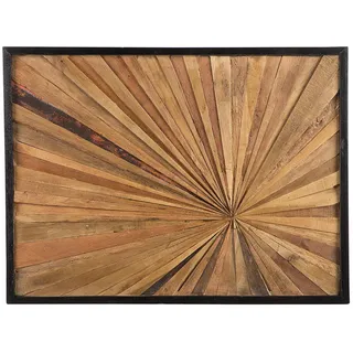 Beliani Wanddekoration Teakholz 60 x 4 cm