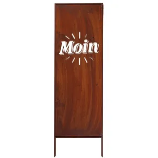 Edelrost Sichtschutz Garten Deko 'Moin' 160x50cm Decorative Abdeckung Rost - Braun