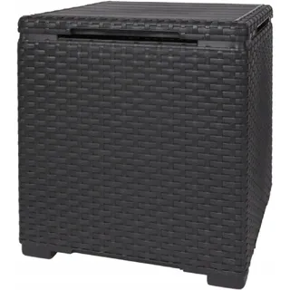 Auflagebox Kunststoff Aufbewahrungsbox Truhe Balkon Garten Box Rattan 37x37x37cm 9862