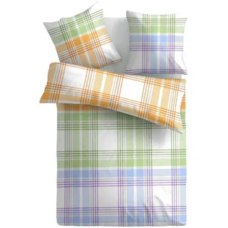 MOONLIGHT Bettwäsche »Emilio, Soft-Seersucker, 100 % Baumwolle« 2 Stk. tlg., bunt