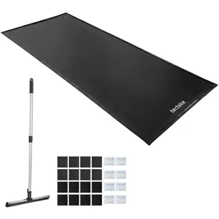 tectake Garagenbodenmatte , inklusive ausziehbarem Abzieher, schwarz , Schwarz , Kunststoff , 260x670 cm , Teppiche und Böden, Bodenbeläge, Bodenzubehör, Bodenschutzmatten