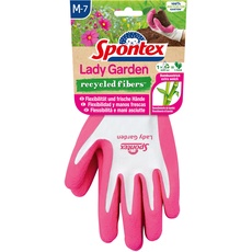 Spontex Lady Garden Gartenhandschuhe mit extra weichem Strick aus Bambus-Viskosefasern und recyceltem PET, Größe M, 1 Paar, Farbe nicht frei wählbar