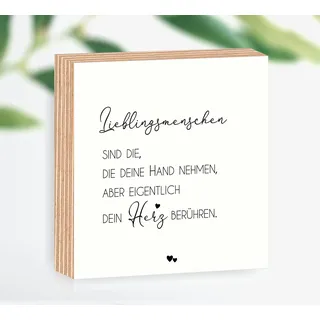 Manschin-Laserdesign Holzbild Lieblingsmenschen 15x15x2cm zum Hinstellen/Aufhängen, echter Fotodirektdruck mit Spruch auf beschichtetes Birkenholz für die liebsten Menschen Art.Nr. 3022