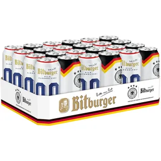 Bitburger 0,0% Pils Alkoholfrei - Dosen-Bier (24x 0,5l) - Isotonisch - Nach Deutschem Reinheitsgebot Gebraut - WM Edition: nur so lange der Vorrat reicht