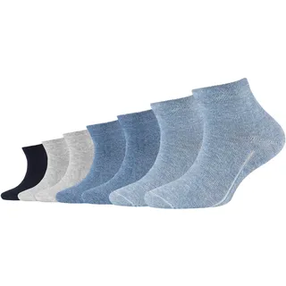 CAMANO Kurzsocken CAMANO "ca-soft", Herren, Gr. 39-42, blau (jeans, mix meliert), Baumwollmischung, meliert, normal, Socken Kurzsocken, mit verstärktem Fersen- und Zehenbereich