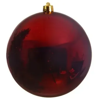 Amicasa Weihnachtsbaumkugel Tannenbaum Kugel Kunststoff Oxblood 14 cm (1 Stk)