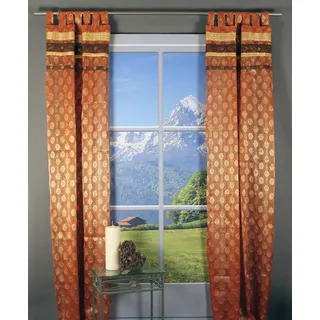 HOSSNER - ART OF HOME DECO Arnisee Schlaufen 110 x 250 cm Braun/Orange