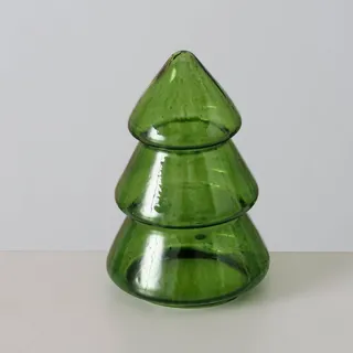 Boltze Home Weihnachtsbaum tovla, aus transparentem Glas, 9,5 cm