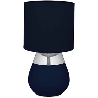 Relaxdays Tischlampe Blau/Silber