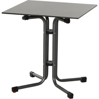 Siena Garden Sola Klapptisch 65 x 65 x 71 cm Grau/Anthrazit