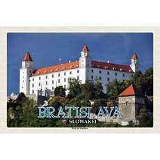 Holzschild 20x30 cm - Bratislava Slowakei Burg von Bratislava