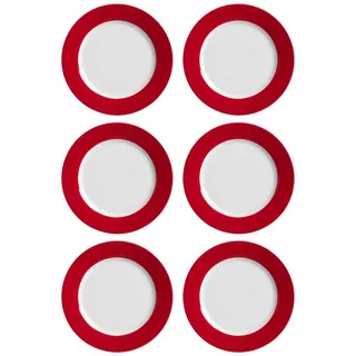 Ritzenhoff & Breker Speiseteller Doppio 27 cm rot 6er Set