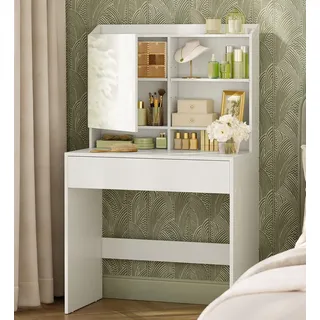 VASAGLE Schminktisch mit Spiegel, weiß