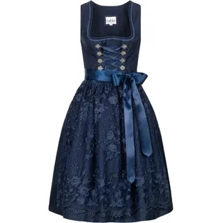 Dirndl NÜBLER "Dirndl midi Gloria", Damen, Gr. 40, EURO, blau, Obermaterial: 100% Polyester PES., Kleider Dirndl