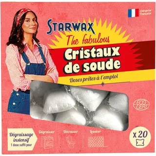 STARWAX THE FABULOUS - Natriumcarbonat gebrauchsfertige Einzeldosen - 1 Dosis = 1 Reinigung - Entfernt Fett und Schmutz, reinigt die Wände - Ultraleistungsstark - Natürlicher Ursprung - 20 Dosen