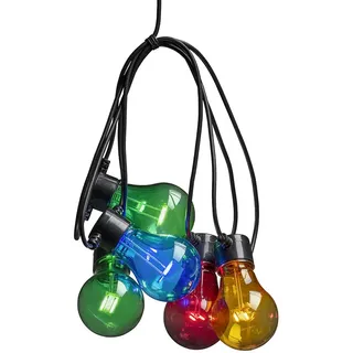 Konstsmide Lichterkette Kunststoff 10 Leuchtmittel bunt schwarz