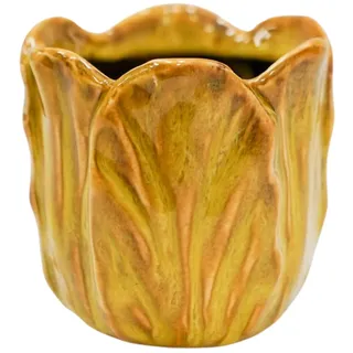 Ivyline Pflanzkübel Pflanzgefäß Keramik Senf Groß