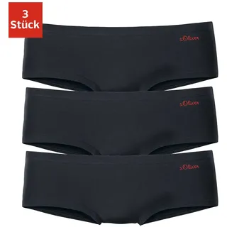 Hipster S.OLIVER, Damen, Gr. 32/34 (S), schwarz, Jersey, Obermaterial: 90% Baumwolle, 10% Elasthan (LYCRA), unifarben, körpernah, Unterhosen Hipster, aus elastischer Baumwoll-Qualität, Topseller