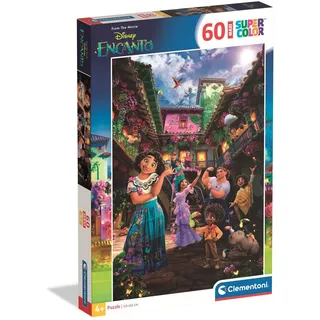Clementoni Puzzle MaxiDisney Encanto 60 Stücke für Kindern 4-6 Jahre, Cartoon, Geschenk für Kinder, Puzzle für Kinder, Made in Italy, 26333