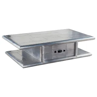 Designer Flieger Couchtisch Aluminium vernietet Retro Wohnzimmer
