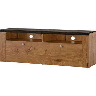 OTTO home Larona Lowboard 140 cm Braun Kunststoff/Metall/MDF/Melamin/Holzwerkstoff