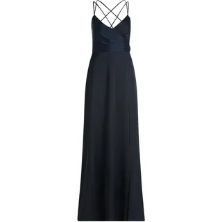 Abendkleid VERA MONT "Abendkleid mit V-Ausschnitt", Damen, Gr. 38, EURO, blau (night sky), Obermaterial: 97% Polyester PES. 3% Elasthan EL., Kleider Abendkleid