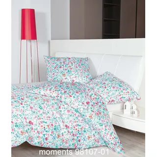 JANINE Bettwäsche Mako-Satin mit Reißverschluss, rosa|rot