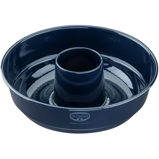 Dr. Oetker Frankfurter Kranz Kuchenform 26 cm Back-Liebe Emaille – Schnitt- & kratzfeste Backform mit Emaille – 26er Kranzform in Dunkelblau