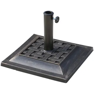 Outsunny Schirmständer 9kg Kunststoff 44 x 44 cm Bronze
