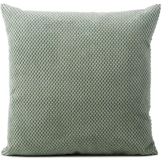 Gözze - Kissen Sven, Dekokissen in genoppter Optik, Weiches Sofakissen mit Füllung, 100% Polyester, 45 x 45 cm - Eukalyptus