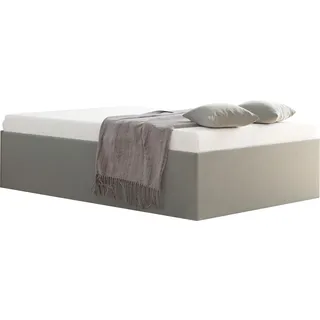 Westfalia Schlafkomfort Polsterbett »Amrum« in Samtvelours ohne Kopfteil, mit und ohne Bettkasten erhältlich, grau