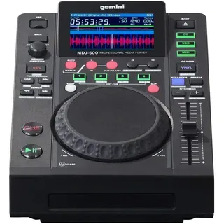 Gemini Sound MDJ-600 - Professioneller CD / Media Player mit 4 Hot Cues und Auto / Manual Looping, Farbbildschirm, MIDI, 24-Bit / 192kHz Soundkard