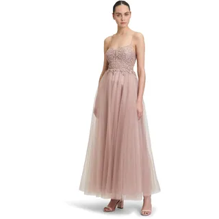 Vera Mont Damen Abendkleid mit Stickerei 34, Fawn
