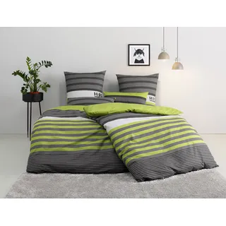 OTTO home Majoran gestreift Grün 200 x 200 cm + 2 x 80 x 80 cm