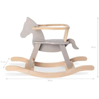 Pinolino Schaukelpferd mit Ring, grau/natur