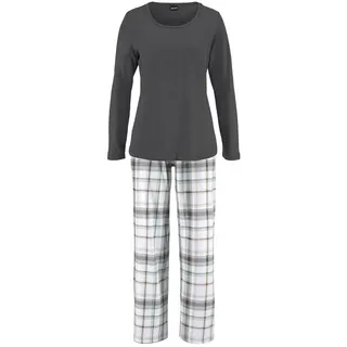 Arizona Pyjama 2 tlg. mit Karomuster, grau