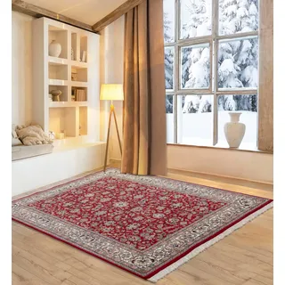 OTTO home Orientteppich »BI Oriental« rechteckig 12 mm Höhe reine Wolle, handgeknüpft, orientalisches Design, mit Fransen, rot