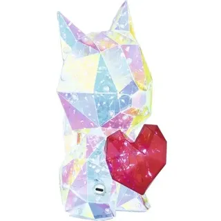 LED Tischleuchte Globo BRONDAR Katze mit Herz 3 W BxH: 130x230 mm, transparent
