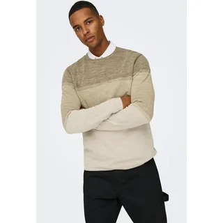 ONLY & SONS Strickpullover »ONSFELIX REG 12 CREW KNIT NOOS«, beige