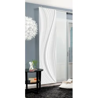 HOME WOHNIDEEN Schiebegardine »LAURINA« Paneelwagen 1 Stk. tlg. Schiebegardine LAURINA, Einseitig mit Wellen-Motiv digital bedruckt, grau