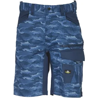 Shorts UNCLE SAM "Arbeitsshorts", Damen, Gr. 60, EURO, blau (marineblau, camouflage), Obermaterial: 100% Polyester PES., Hosen Shorts