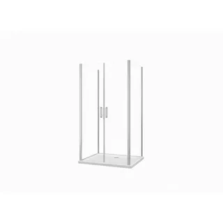 Buylando Nora Komplettdusche 90 x 80 cm rechts 195 cm Klarglas transparent