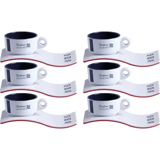 Espressotasse mit Welle Untersetzer, Melamin, Venezia - Serie 6er Set - Marine