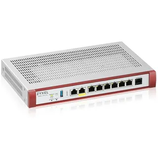 Zyxel USGFLEX200HP ZyWALL Hochgeschwindigkeits-Cybersicherheits-Firewall | 1-Jahres-UTM-Sicherheitspaket | 2x Multi-Gig 2.5G (1x PoE+) | VPN | Business Class | Bis zu 100 Benutzer | Nebula Cloud