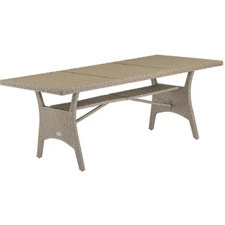 CASARIA Gartentisch 190 x 90 x 75 cm Beige
