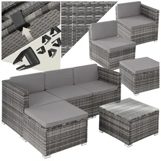 Tectake tectake® Rattan Lounge Lignano für 3 bis 4 Personen, widerstandsfähig