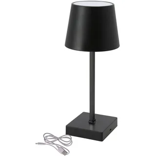 LED Akku Tischleuchte warm weiß - schwarz / wiederaufladbar - Touch Leuchte Nachttischlampe Schreibtischlampe Deko Lampe - Schwarz