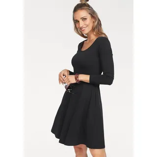 Aniston CASUAL Jerseykleid mit Blumendruck oder in uni Schwarz, schwarz